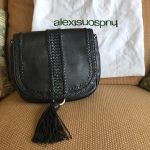 Alexis Hudson Black bag w/ braided leather detail